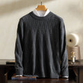 Autumn and Winter Cashmere Sweater Men's 100 Pure Mountain Cashmere Sweater Seven-Needle Thickened Sweater Men's Round Neck Twist Base Knitted Sweater