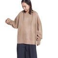 American Style Retro Ins Trendy Hooded Loose Old khaki Sweat Women's Autumn and Winter Top