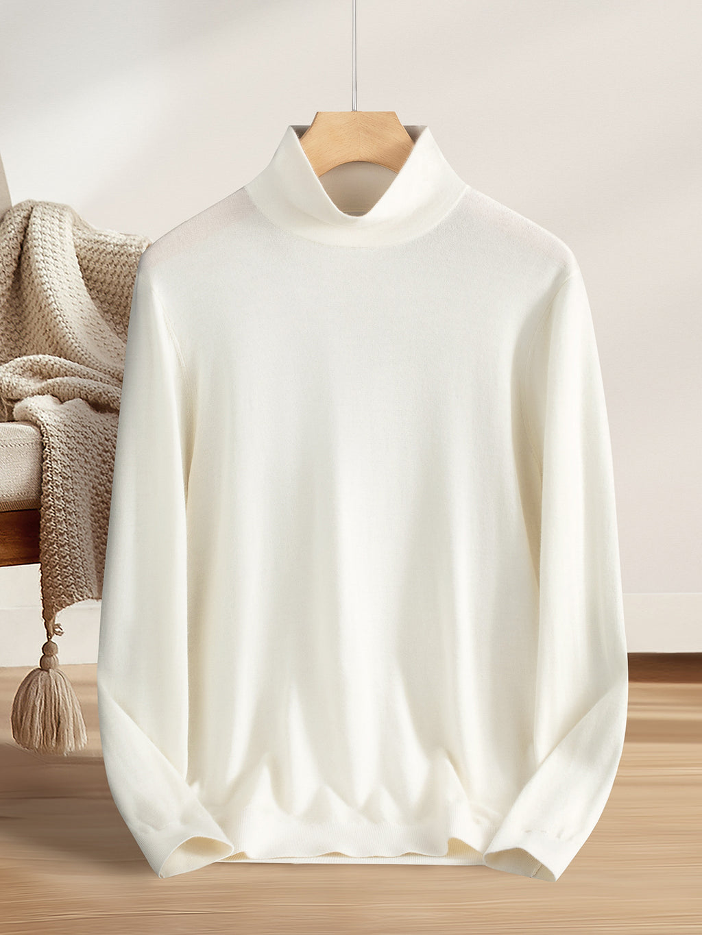 Fine-Spun 100% Cashmere Sweater Men's Half Turtleneck Long-Sleeved Knitted Bottoming Shirt 2025 Autumn and Winter New Style Comfortable and Versatile