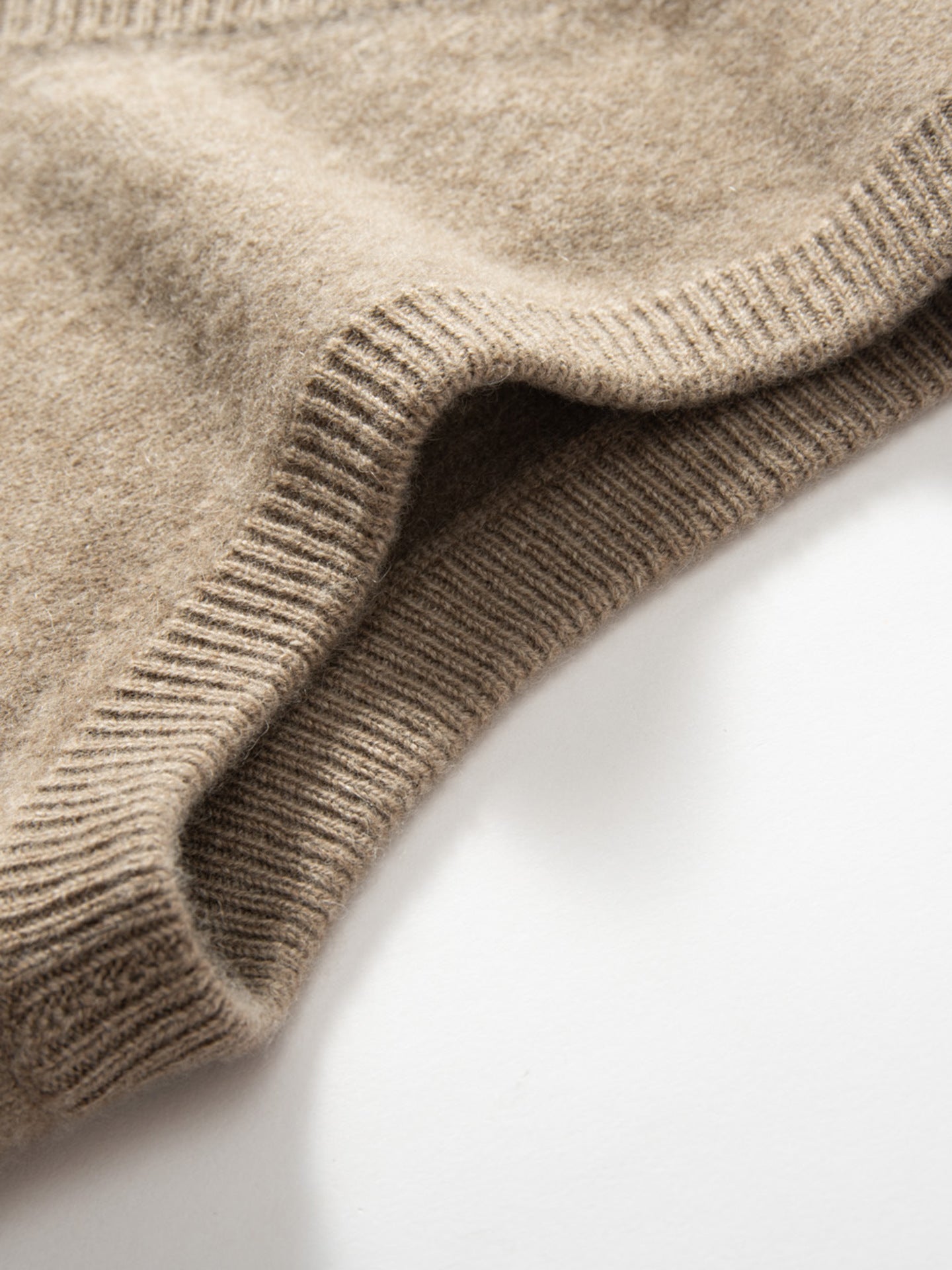 Double-Layer Thickened Men's Autumn and Winter V-Neck Sleeveless Cashmere Vest Wool Knit Sweater Top Waistcoat