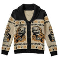 2025 European and American Cross-Border Autumn and Winter Men's and Women's Personalized Y2K Fashion Loose Lapel Button Knitted Cardigan Sweater Wholesale