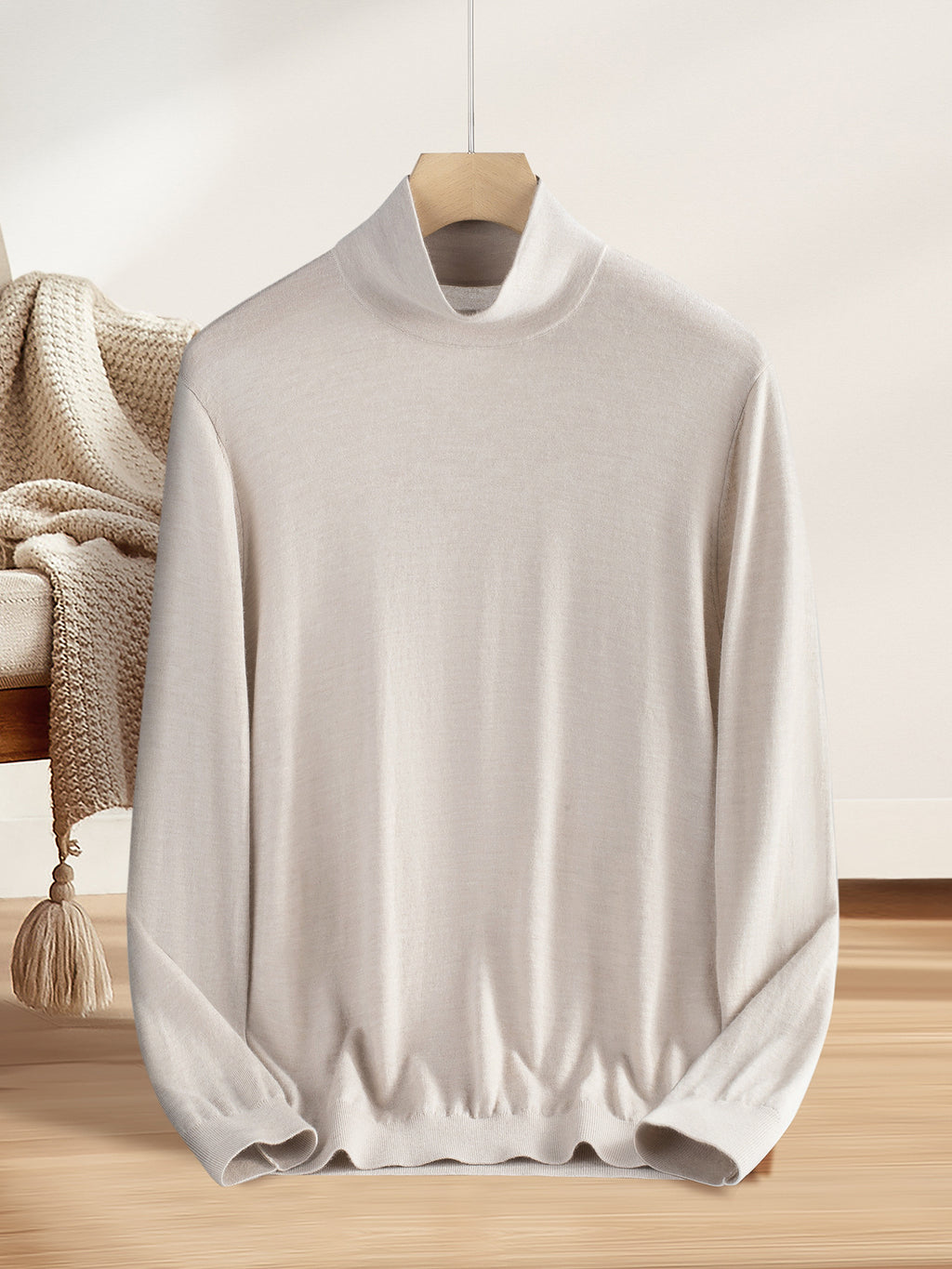 Fine-Spun 100% Cashmere Sweater Men's Half Turtleneck Long-Sleeved Knitted Bottoming Shirt 2025 Autumn and Winter New Style Comfortable and Versatile