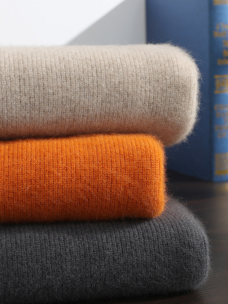 Cashmere Sweater Men's 100 Pure Cashmere Men's Round Neck Loose Knitted Bottoming Shirt Plus Size Sweater Men