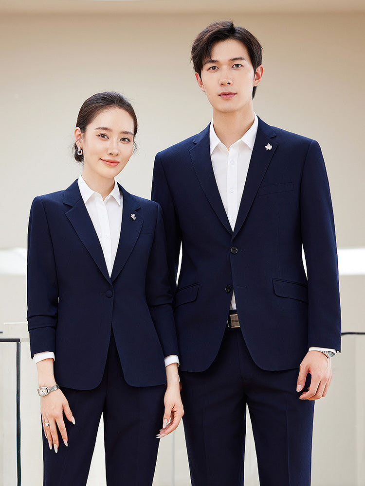 High-end men's and women's same style professional attire autumn and winter suit suit executive business interview formal attire front desk manager work clothes