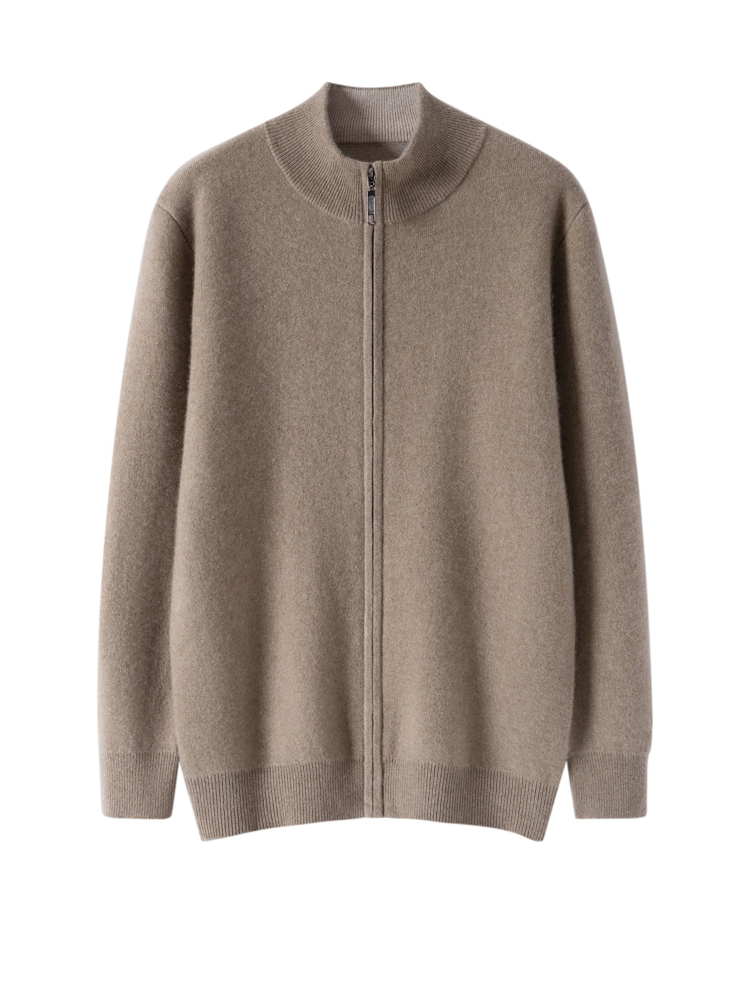 Thickened Cashmere Cardigan Men's Autumn and Winter Stand-Up Collar Air Layer Knitted Top Versatile Casual Zipper Sweater Jacket