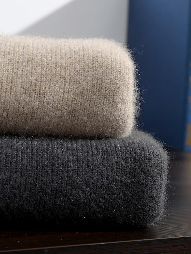 Cashmere Sweater Men's 100 Pure Cashmere Men's Round Neck Loose Knitted Bottoming Shirt Plus Size Sweater Men