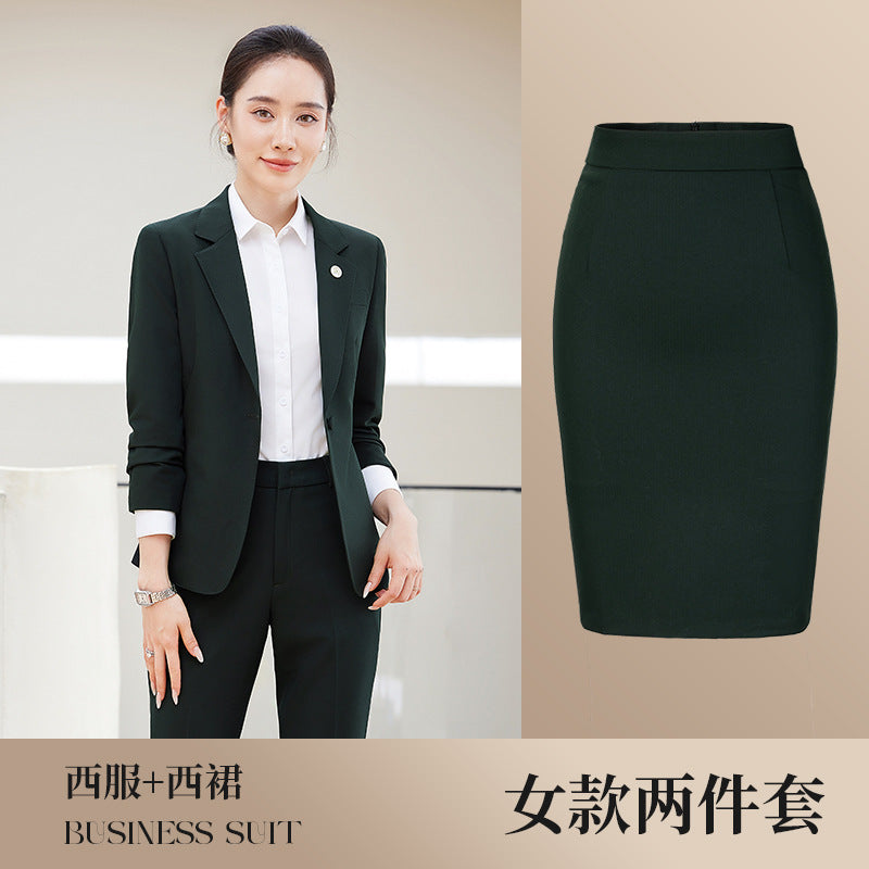 High-end men's and women's same style professional attire autumn and winter suit suit executive business interview formal attire front desk manager work clothes