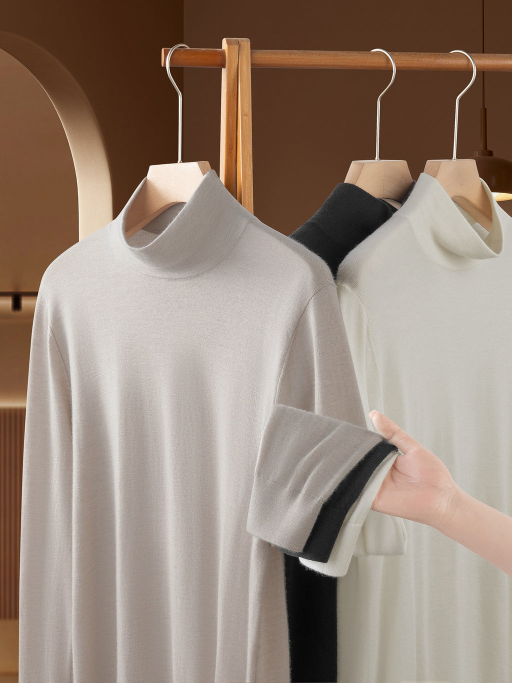 Fine-Spun 100% Cashmere Sweater Men's Half Turtleneck Long-Sleeved Knitted Bottoming Shirt 2025 Autumn and Winter New Style Comfortable and Versatile