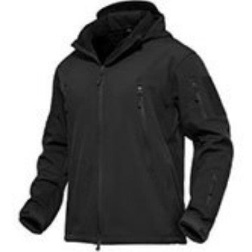 Free Soldier Autumn and Winter Men's Three-Proof Soft Shell Jacket Waterproof Hooded Jacket Outdoor Mountaineering Windproof and Wear-Resistant Jacket