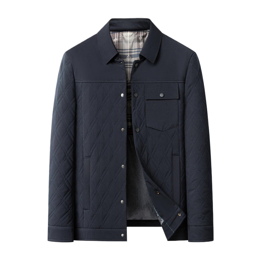 Counter new high-end men's jacket cotton-padded jacket autumn and winter high-end middle-aged and elderly business cadres all-match jacket coat