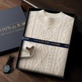 Cashmere Sweater Men's 100 Pure Cashmere Autumn and Winter New Double Strand Thickened Half Turtle Collar Knitted Bottoming Sweater