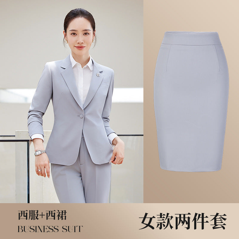 High-end men's and women's same style professional attire autumn and winter suit suit executive business interview formal attire front desk manager work clothes