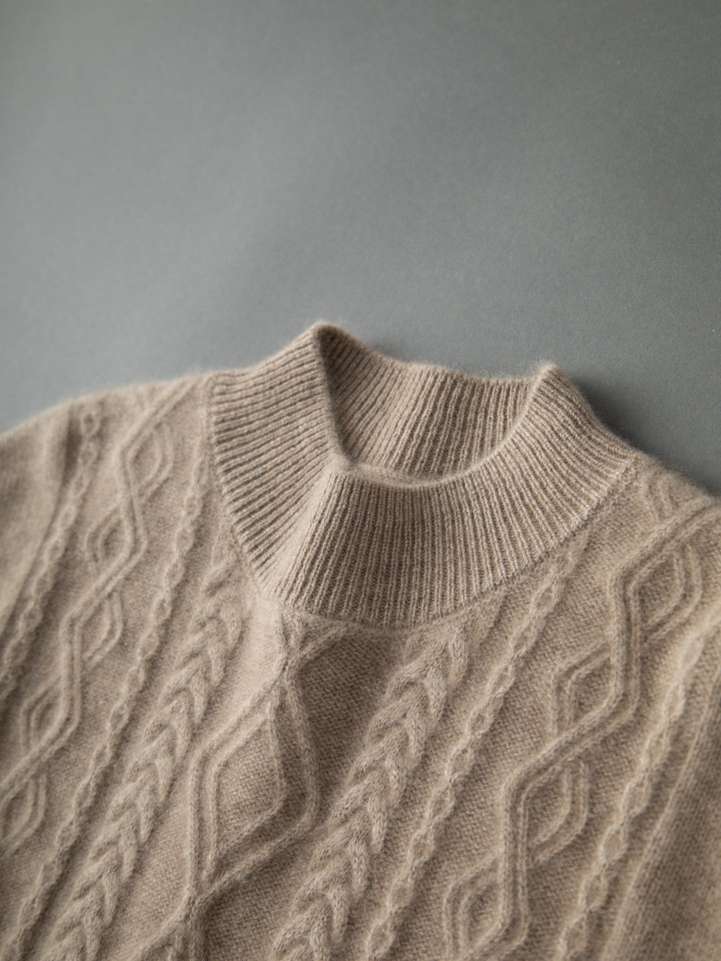 Cashmere Sweater Men's 100 Pure Cashmere Autumn and Winter New Double Strand Thickened Half Turtle Collar Knitted Bottoming Sweater
