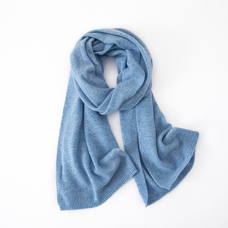 Cashmere Scarf Women 100 Pure Cashmere Autumn and Winter New Flat Solid Color Shawl Warm Classic Knitted Scarf