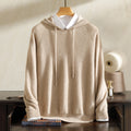 Cashmere Sweater Men's 100 Pure Cashmere Autumn and Winter New Arrival Yuanbao Needle Pullover Drawstring Hoodie Knitted Sweater Jacket
