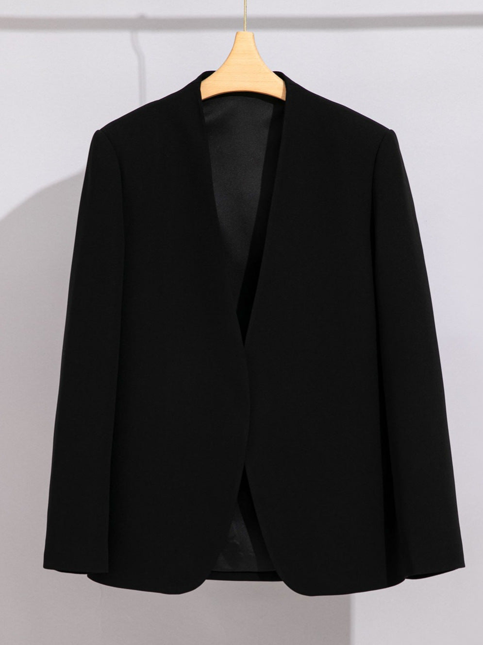 Acetic Acid V-neck Small Suit Jacket Women's High-end Casual Women's Suit Professional All-match 25 Spring and Autumn New Women's Clothing