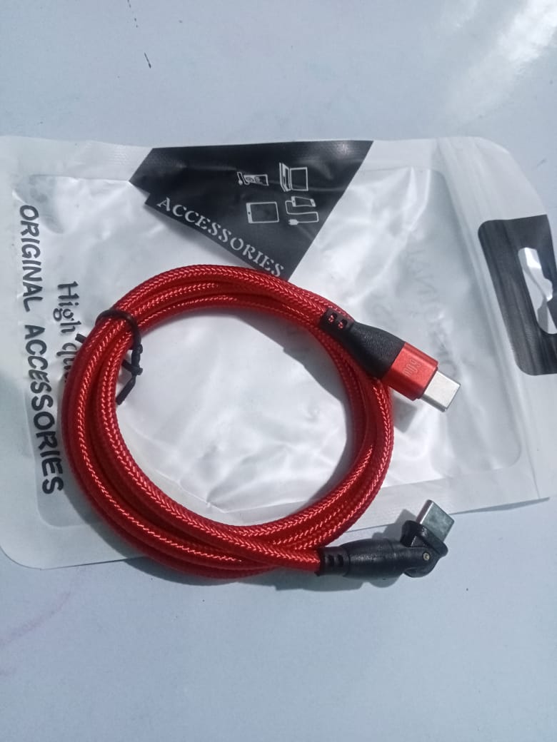 180° Rotatable 60W PD Fast Charging Type-C to Type-C Braided Data Cable