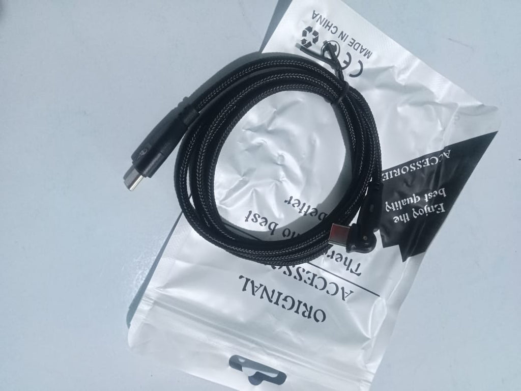180° Rotatable 60W PD Fast Charging Type-C to Type-C Braided Data Cable