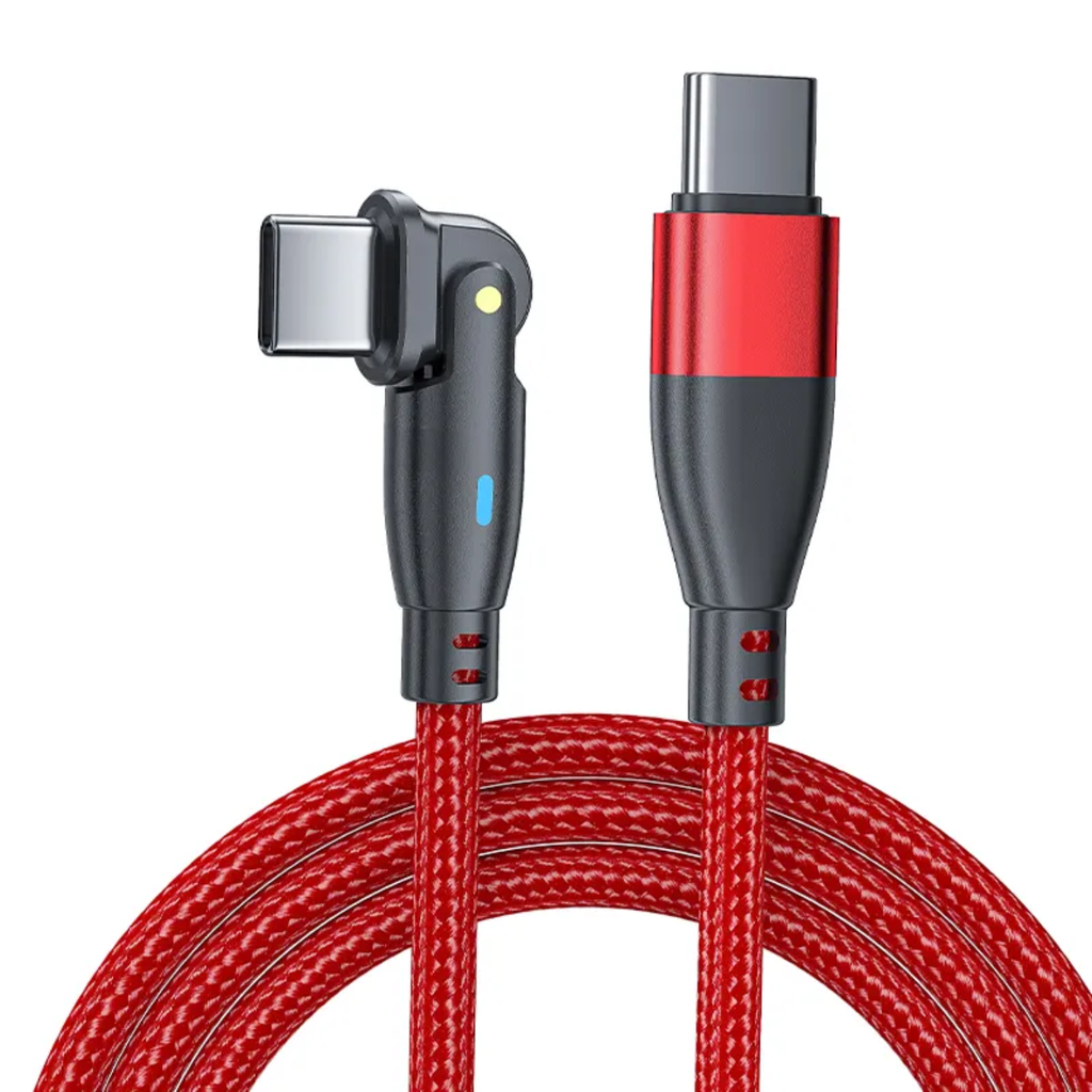 180° Rotatable 60W PD Fast Charging Type-C to Type-C Braided Data Cable